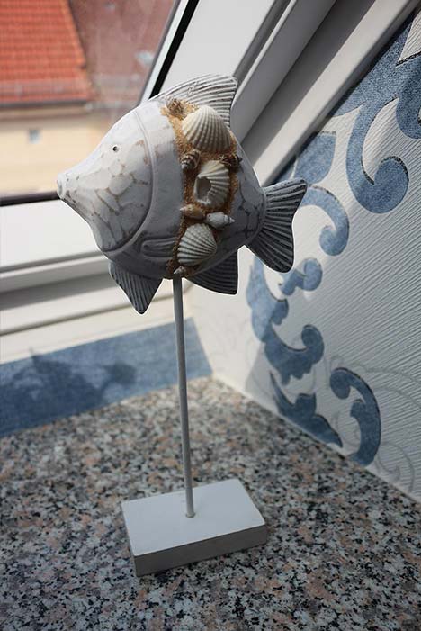 Dekorationselement - Fisch mit Muscheln